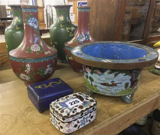 7 Cloisonne items